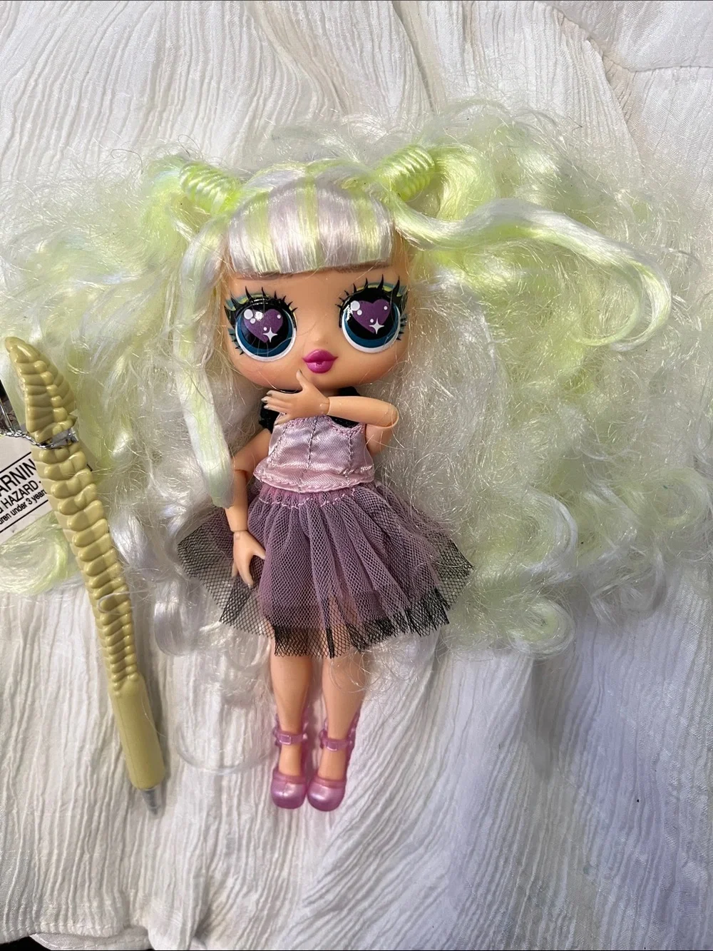 L.O.L. Surprise! Doll with Neon Lime & Lavender Hair and Pink Shoes